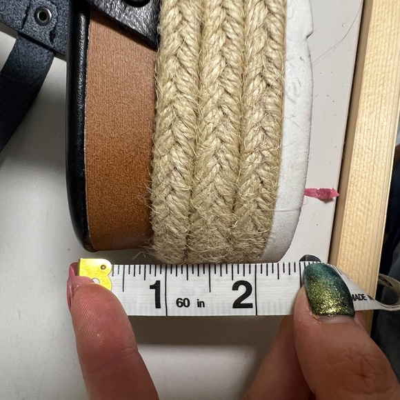 Xappeal Amelia Black Strappy Espadrille Platform Sandals Size 9 - Picture 8 of 8